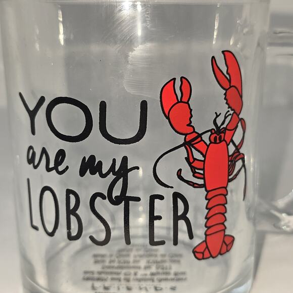 Friends TV Show “You Are My Lobster” Glass Mug Ross Rachel Quote Cup Warner Bros - Picture 6 of 7